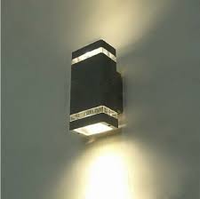 Huge selection · low prices · name brands · excellent service Up Down Indoor Outdoor Exterior Wall Hall Light Sconce Lamp Fixture Kit Black Shell Waterproof 6w Mr16 Warm White Led Bulbs Exterior Wall Wall Sconces Outdoorlight Fixtures Exterior Aliexpress