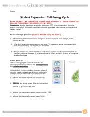 Access to all gizmo lesson materials, including answer keys. Cell Energy Cycle Gizmo Answer Key Activity B Student Exploration Cell Energy Cycle Answer Key