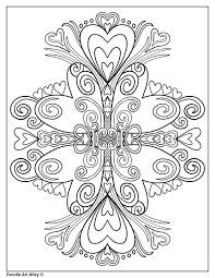 Each printable highlights a word that starts. Hearts Coloring Pages Doodle Art Alley
