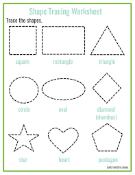 Free Printable Shape Tracing Worksheets Shape Tracing Worksheets Free Preschool Printables Shapes Worksheet Kindergarten