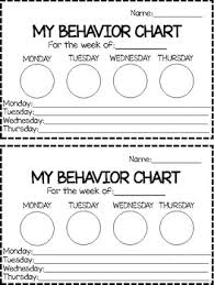 Four Day Behavior Chart