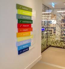 Colour Coded Signage For Orientation And Wayfinding At Burwood Library Sydney By Wizardry Imaging An Wayfinding Signage Design Signage Design Library Signage