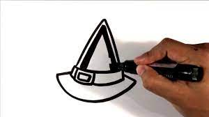 How To Draw A Witch Hat Halloween Drawings It Should Be Very Easy To Understand And I Go Th Halloween Drawings Witch Broom Drawing Easy Easy Pictures To Draw