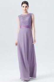 Lavender Scalloped Neckline Lace Chiffon A Line Long Bridesmaid Dress Purple Lace Bridesmaid Dresses Cute Bridesmaid Dresses Cap Sleeve Bridesmaid Dress