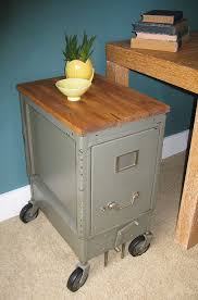 Vintage Industrial Metal Rolling Cart Side Table By Spruceup Vintage Industrial File Cabinet Makeover Industrial Metal Rolling Cart
