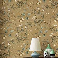 This peel and stick wallpaper is the perfectthis peel and stick wallpaper is the perfect classic brick. Blooming Wall Vintage Flower Trees Birds Wallpaper For Livingroom Bedroom Kitchen 57 Square Ft Vi Vintage Floral Wallpapers Vintage Flowers Floral Wallpaper