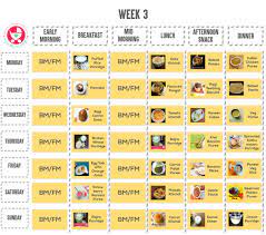 An ideal breakfast may include a lot of fibrous food, with a pinch of protein and medium carbs. Food Chart Meal Plan 9 Month Old Baby Mylittlemoppet