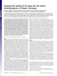 Radiometric dating, or radioactive dating as it is sometimes called, is a method used to date rocks and other objects based on the known decay rate of radioactive isotopes. Pdf Radiometric Dating Of The Type Site For Homo Heidelbergensis At Mauer Germany