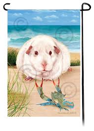 Guinea Pig Pink Eye White (Albino) Summer Beach Garden Flag