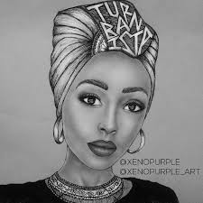 Self Taught Artist Somali Nz On Instagram Started Off As A Doodle Then Turned Into This Lol Its Of Sumaya Keynan Turbanista