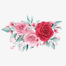 Elegant Watercolor Flowers Arrangement For Wedding Or Greeting Card Element Watercolor Clipart Floral Flowers Png Transparent Clipart Image And Psd File For Flower Illustration Watercolor Flowers Pink Watercolor Flower