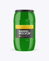 Download Glossy Plastic Barrel Mockup In Barrel Mockups On Yellow Images Object Mockups