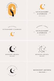 Celestial Logo Templates Pack Text Logo Design Logo Design Inspiration Branding Simple Logo Design
