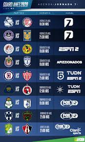 Aquí les traemos la información oficial proporcionada por la federación mexicana de fútbol de que equipos se enfrentan, fecha y horario de la jornada más reciente del torneo de guard1anes 2021 (apertura 2021) de la liga mx. Horarios Y Transmision De Partidos De Jornada 7 Guardianes 2020 America Y Ya