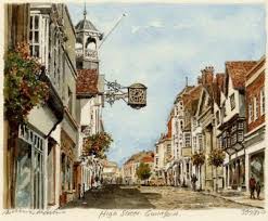 Guildford High Street Framing Canvas Art Art Prints Guildford