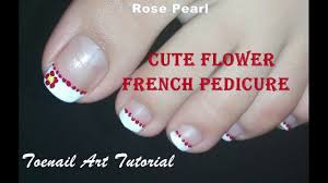 Dark nails, drawings on nails, evening nails, flower nail art, nails trends 2020, nails with liquid stones, picture on nails by gel polish, short nails with a picture. Cute Flower French Pedicure Tutorial For Spring And Summer Toenail Art Design Rose Pearl Youtube