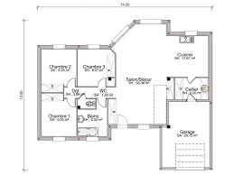 Plan De Maison Avec 3 Chambres L Embarras Du Choix Plan Maison 3 Chambres Plan Maison 100m2 Plan Maison