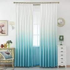Any size, pleat or hanging style imaginable. Aqua And White Ombre Style Modern Chic Hipster Urban Bedroom Curtain Urban Bedroom Curtain Design Modern Furniture Color Schemes