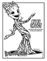 Guardians of the galaxy groot. Baby Groot Guardians Of The Galaxy Draw It Too