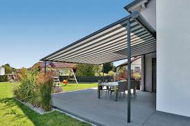 Der Moderne Sonnenschutz Auf Der Terrasse Pergola Outdoor Dekorationen Terrasse Umrandung