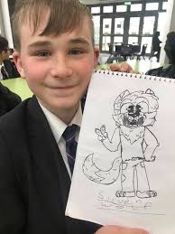 Love this piece of artwork by Charlie Y8. Always great to see him sketching  with his friends at lunchtime. #ArtsMatter #LearningCommunity