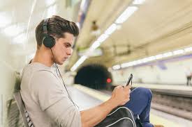 Check spelling or type a new query. Young Man Listening Music In Subway By Victor Torres