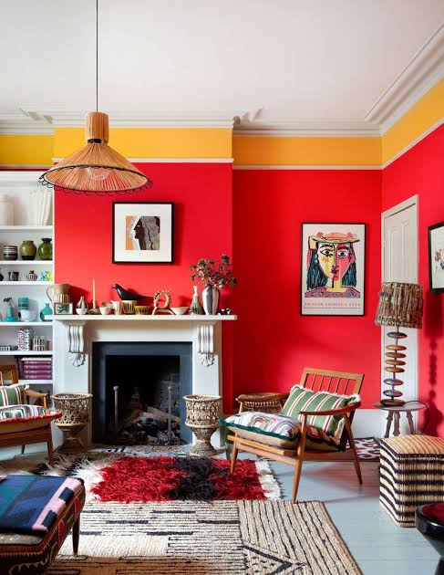 Red paint ideas - red colour rooms | House & Garden