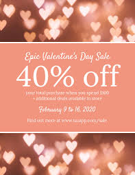 Seeking for free valentines day png images? Blush Valentine S Day Promotion Sale Flyer Template