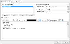 Remove any previous signature that is in the text box. Create And Add A Signature To Messages Outlook