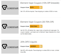 Element Vape Code Discounts And Deals E Liquid Recipes Forum