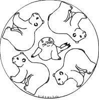 Die Winter Mandalaseite Im Kidsweb De Mandalas Kinder Eisbar Ausmalbilder Kinder