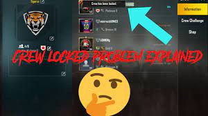 Crew Locked Problem In Pubg Mobile Explained Youtube