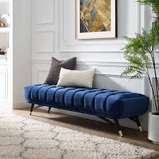 Modway Adept Velvet Upholstered Bench Multiple Colors Walmart Com In 2020 Velvet Bench Upholstered Bench Living Room Bench