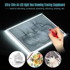 A3 A4 A5 Led Painting Tracing Board Copy Pad Panel Drawing Tablet Sketch Boards Art Artcraft Stencil 3 Level Brightness Wish In 2020 Led Light Box Led Lights Painted Boxes
