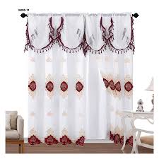 Princess curtains for bedroom floral embroidery drape pastoral blackout eyelets. Fancy Embroidered Flannel Stitching Curtain With Attached Valance And Quality Sheer Accept Pattern Design For Home Buy Embroidered Curtains And Drapes Sheer Curtain Attached Valance Lace Curtain For Windows Product On Alibaba Com