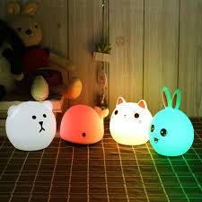 Touch Control Silicone Animal Led Night Light Usb Rechargeable Kids Lamps Led Night Light Night Light Kids
