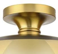 Trimble 1 Light 12 inch Brushed Bronze Semi-Flush Mount Ceiling Light,  Design Series