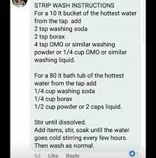 Strip Wash Strip Wash Strip Washing Laundry Stripping Recipe