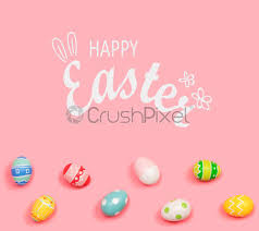 Happy easter 2021 is on the brink of arrival and people (especially christians) from across the world have started preparing for the easter 2021 with high enthusiasm and the utmost happiness in their. Happy Easter Message With Easter Eggs Stock Photo Crushpixel