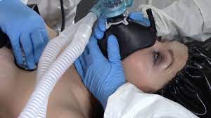 Black anesthesia mask
