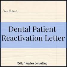 Dental Patient Reactivation Letter Dental Marketing Dental Quotes Dental Office Marketing