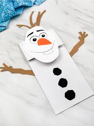 paper bag olaf craft for kids free template