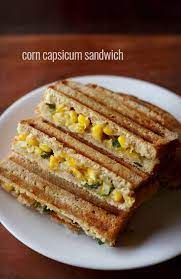 Sweet Corn Capsicum Sandwich Recipe With Step By Step Photos Easy Recipe Of A Grilled Corn Capsicum Sandwi Recipes Sandwich Recipes Indian Sweet Corn Recipes