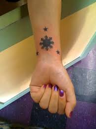 Black And White Filipino Flag Tattoo Filipino Flag Tattoo Love It On The Wrist Filipino Tattoos Flag Tattoo Star Tattoos