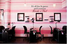 Large Fun Games Until Someone Breaks A Nail Vinyl Wall Decal Beauty Salon Shop Wall Decal Lettering W Nail Salon Decor Beauty Salon Decor Nail Salon Interior