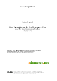 Dialogue on normalization of relations between kosovo and serbia is an inevitable issue in the election. Pdf Neue Entwicklungen Des Geschichtsunterrichts Und Der Geschichtsschulbucher Des Kosovo
