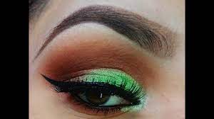Orange and green makeup looks. Lime Green With Orange Eyeshadow Tutorial Zayuriehmakeup Youtube