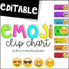 Editable Emoji Clip Chart