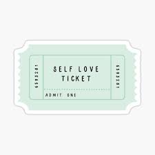 Green Self Love Ticket Sticker By Alwayselle Bubble Stickers Preppy Stickers Aesthetic Stickers