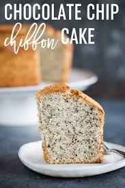 Chocolate Chip Chiffon Cake Brown Eyed Baker Recipe Cake Recipes Baking Dessert Recipes Easy
